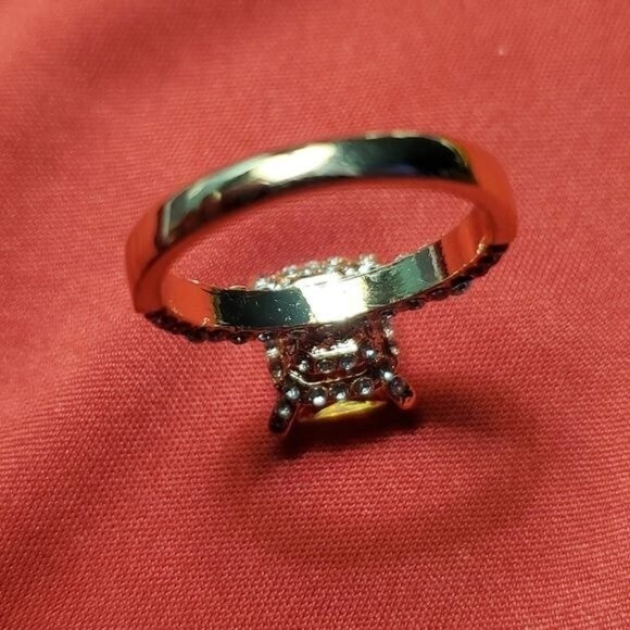 Rose Gold Diamond Under Halo Ring With Diamond Prongs Cushion Cut Morganite - Picture 15 of 16